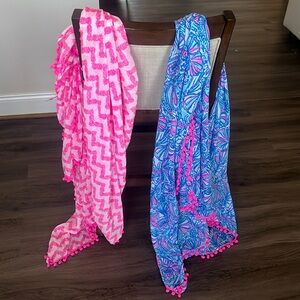 Lilly Pulitzer Fabric Lot Scarf Shawl Wrap Blanket